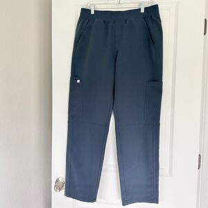 FIGS Scrub Pants Mens Large Blue/Gray Technical Collection Cargo Stretch Medical